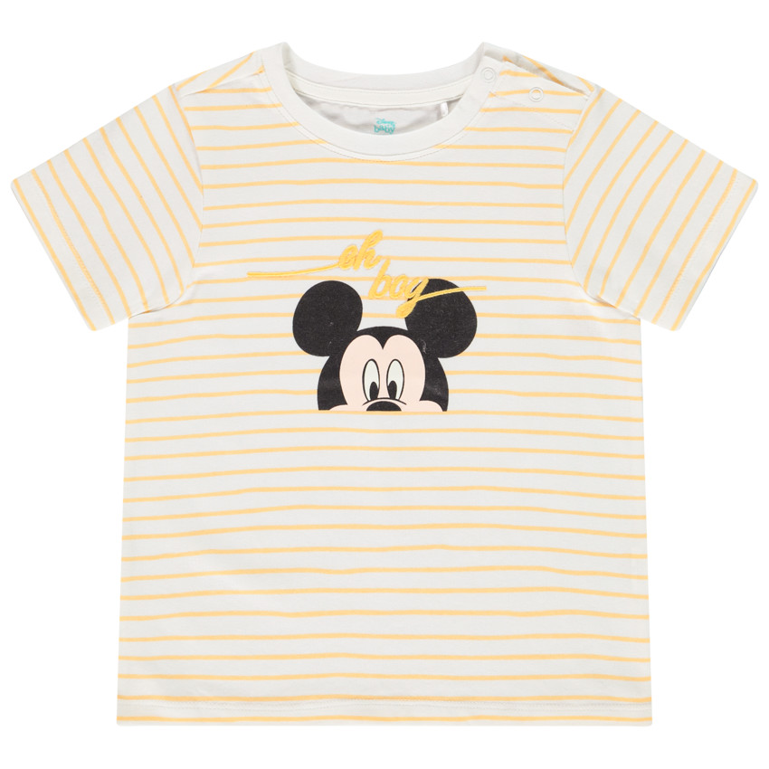 T-shirt rayé Mickey Disney pour bébé garçon 