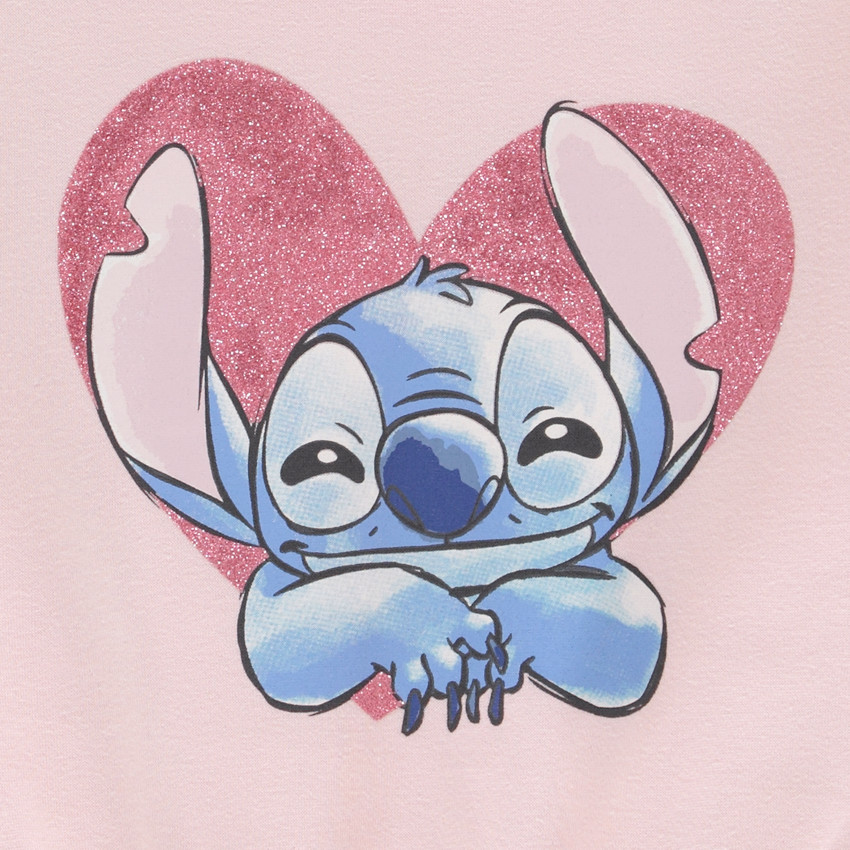 Oversize Sweatshirt met Glanzende Print van Stitch Disney voor Meisjes 