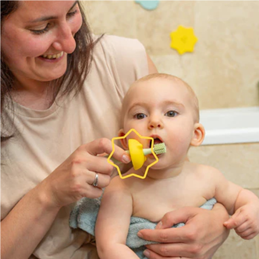 Brosse à dents de silicone évolutive 6M+ 