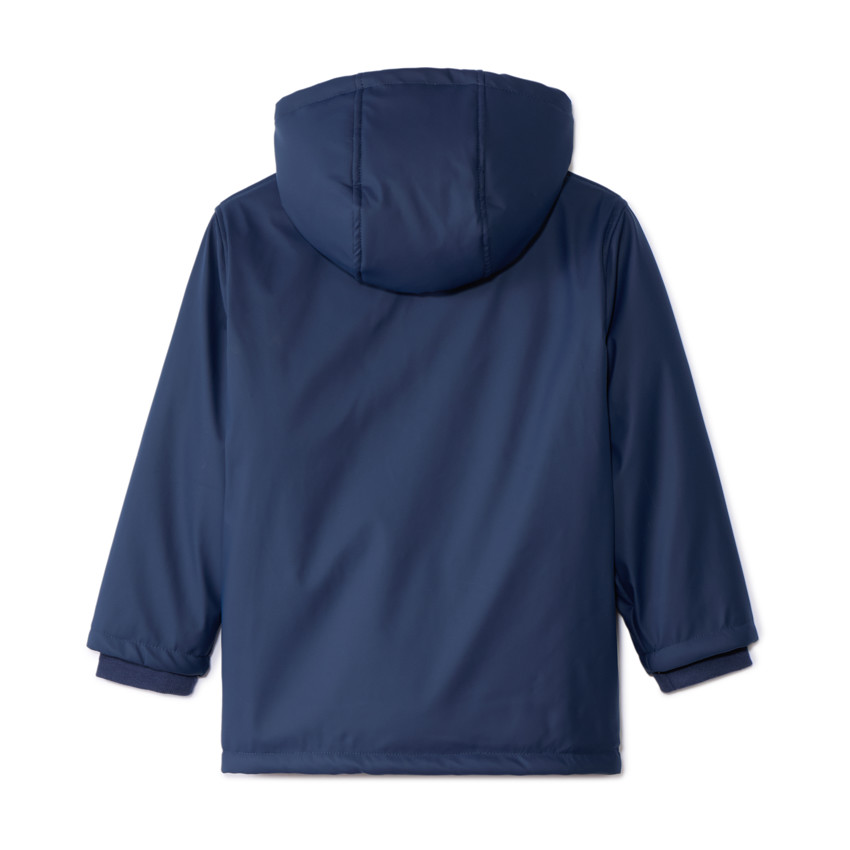 Parka met capuchon en rubber en micropolaire voering voor jongens 