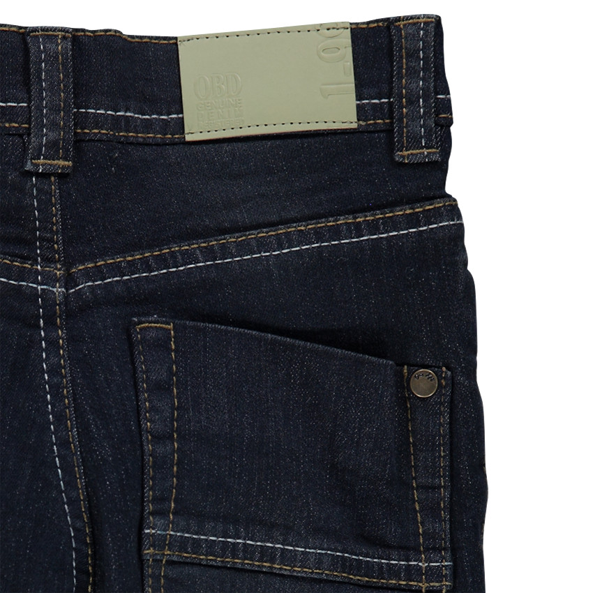 Slimfit denimjeans met used effect 