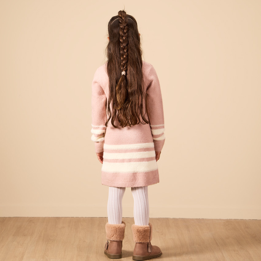 Gebreide jurk met sterren in pailletten voor meisjes 