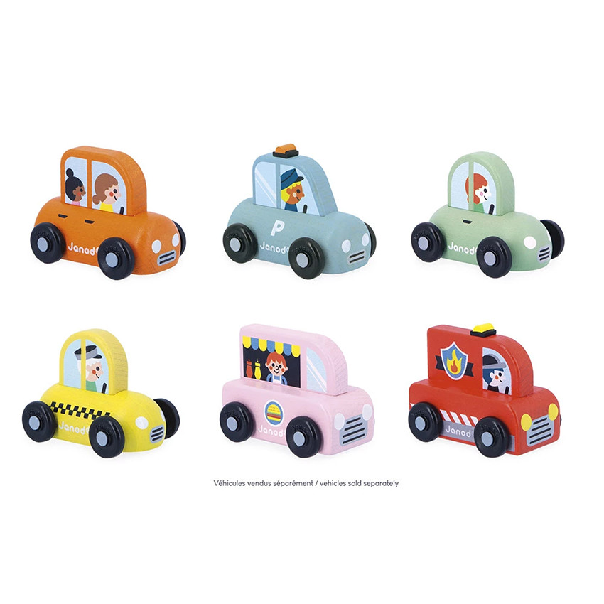 Voiture verte en bois City Cross Roads 