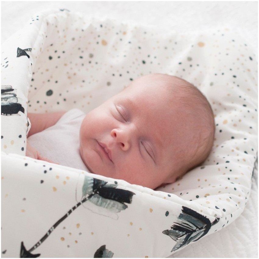 Wikkeldeken Newborn vorm envelop Wild Blossom/Powder Pink 