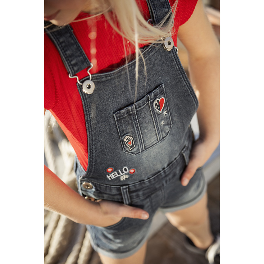 T-shirt manches courtes à patches fantaisie pour fille 