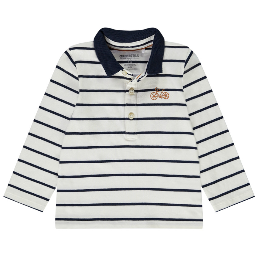 Polo manches longues rayé pour bébé garçon 
