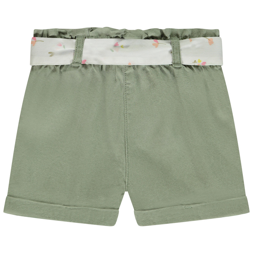 Short van stof met strikceintuur voor baby meisjes 