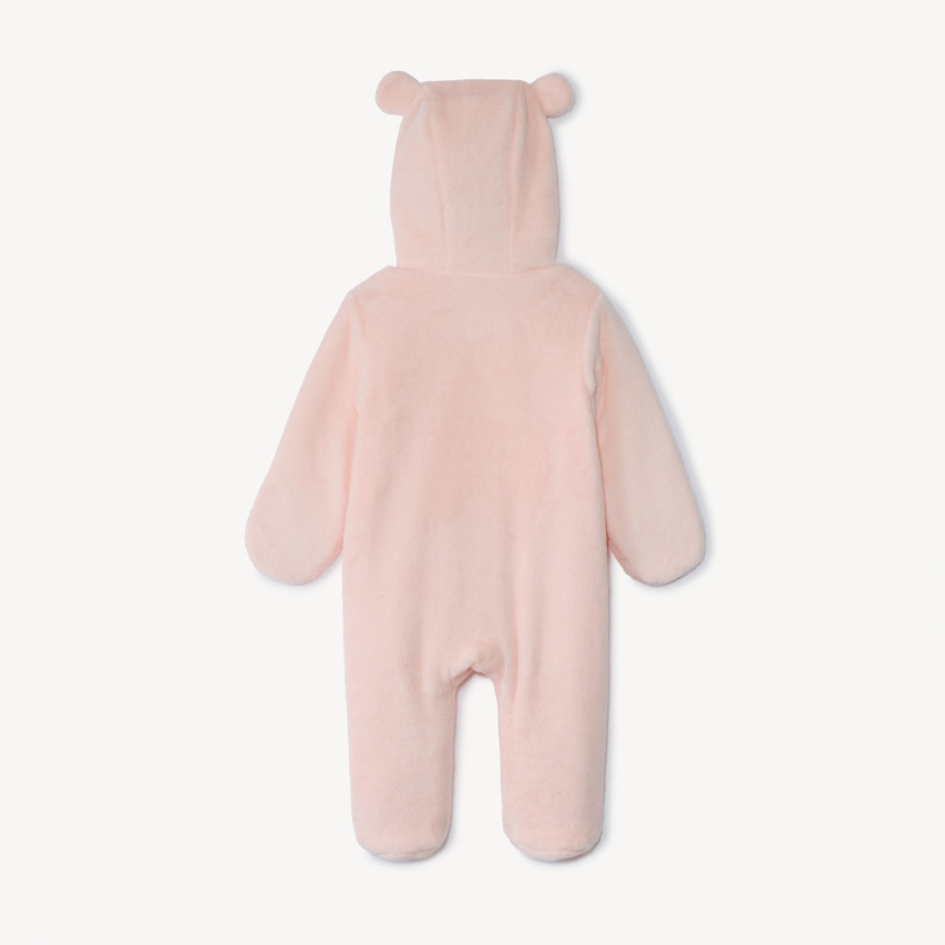 Combi-pilote uni avec capuche ludique pour bébé fille  
