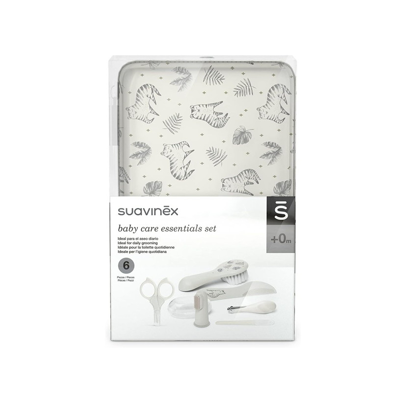 Trousse de toilette complète 6 pièces beige 