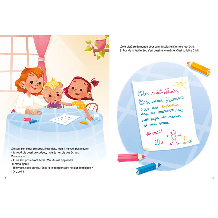 Livre enfant "Léo et Emma attendent Saint Nicolas" 4ans+ 