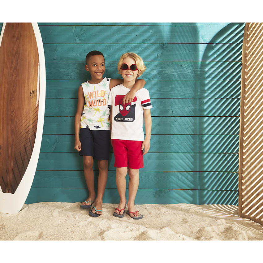 Ensemble 2 pièces en jersey imprimé palmiers/cactus pour garçon 