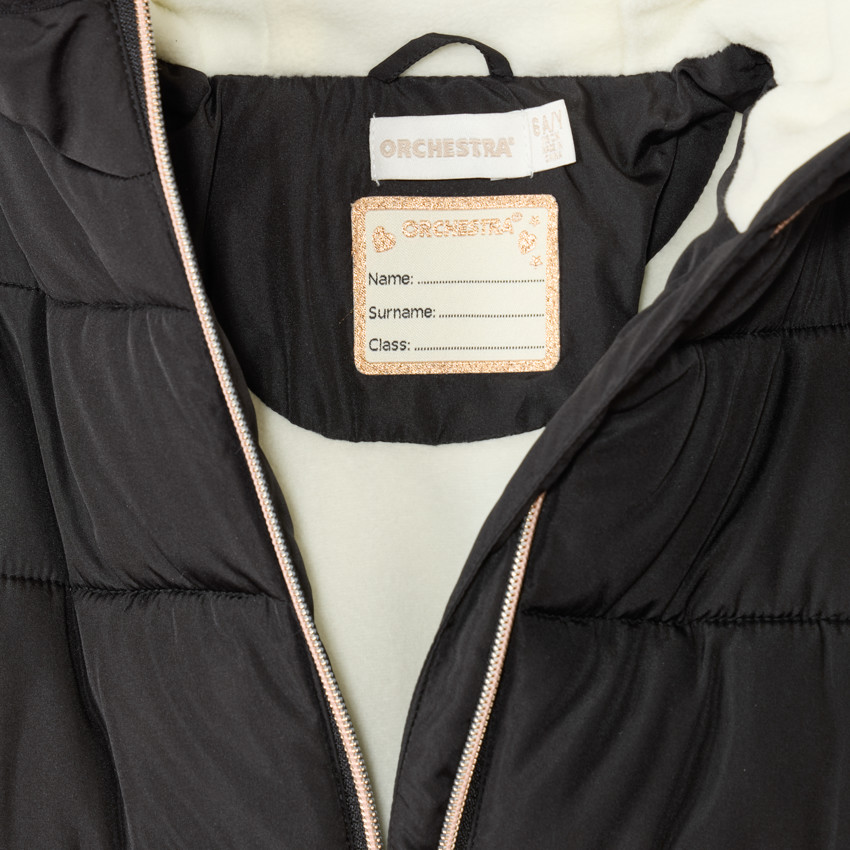 Gewatteerde donsjas met microfleece voering voor meisjes 