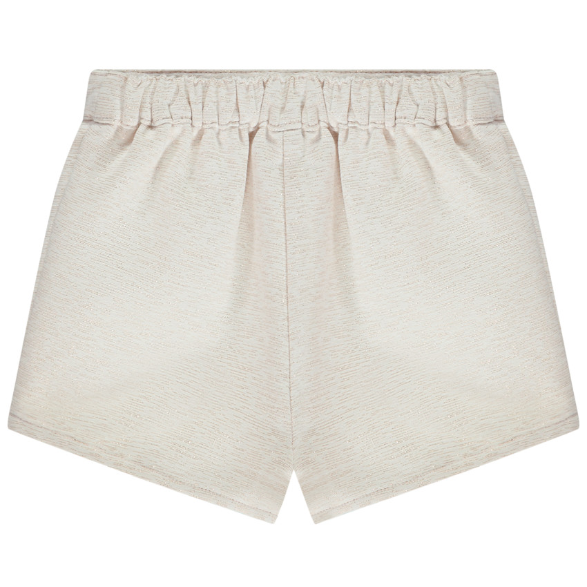 Short met hoge taille in jacquard en lurex voor baby meisjes 