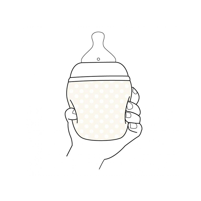 Zuigfles 240ml antibuikkrampjes in silicone Tartine & Chocolat Terracotta 