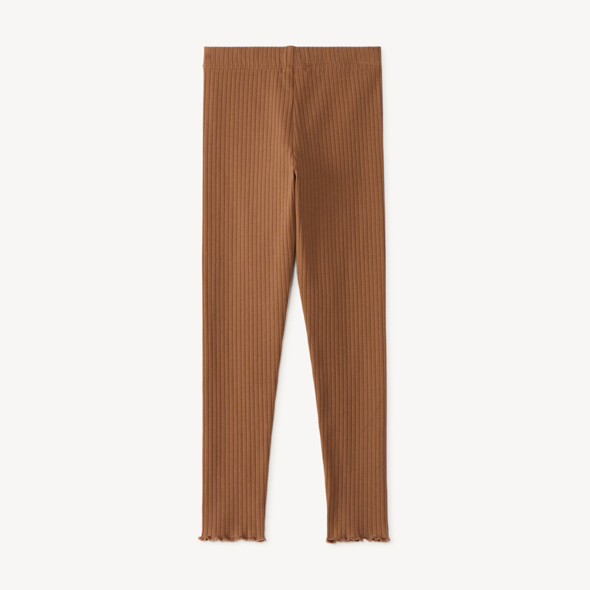 Geribbelde eenkleurige legging meisjes 