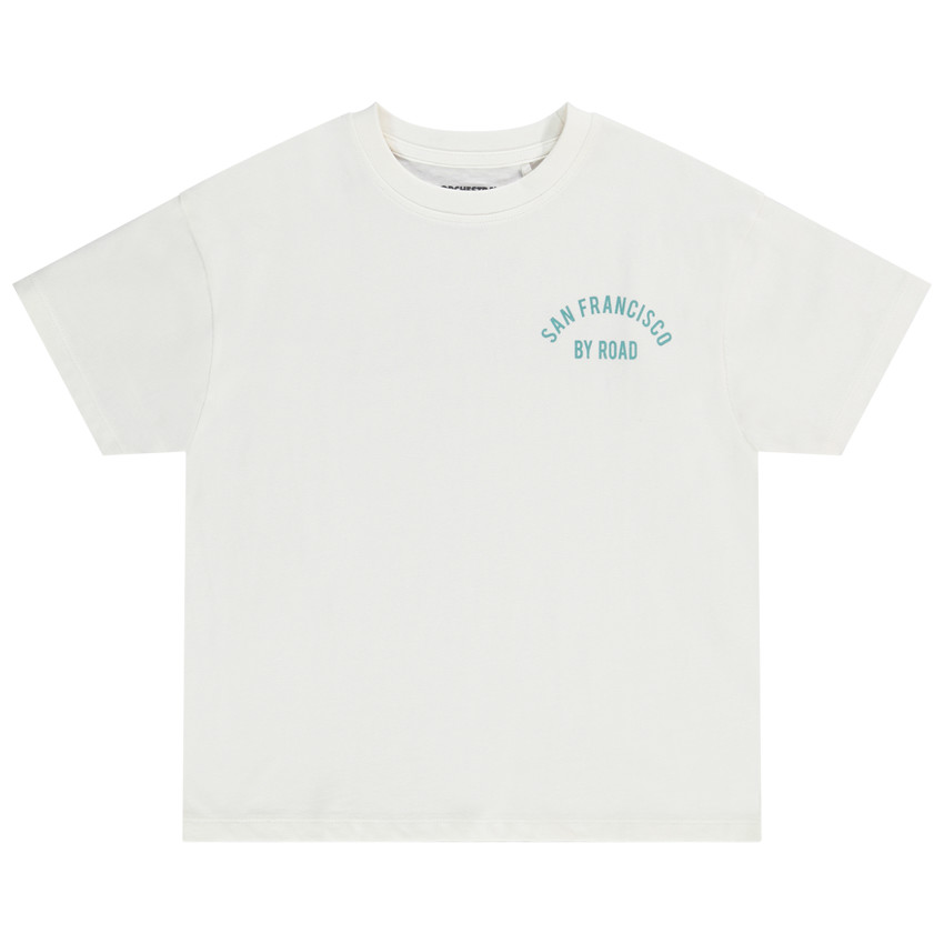 T-shirt manches courtes oversize prints incurvés pour garçon 