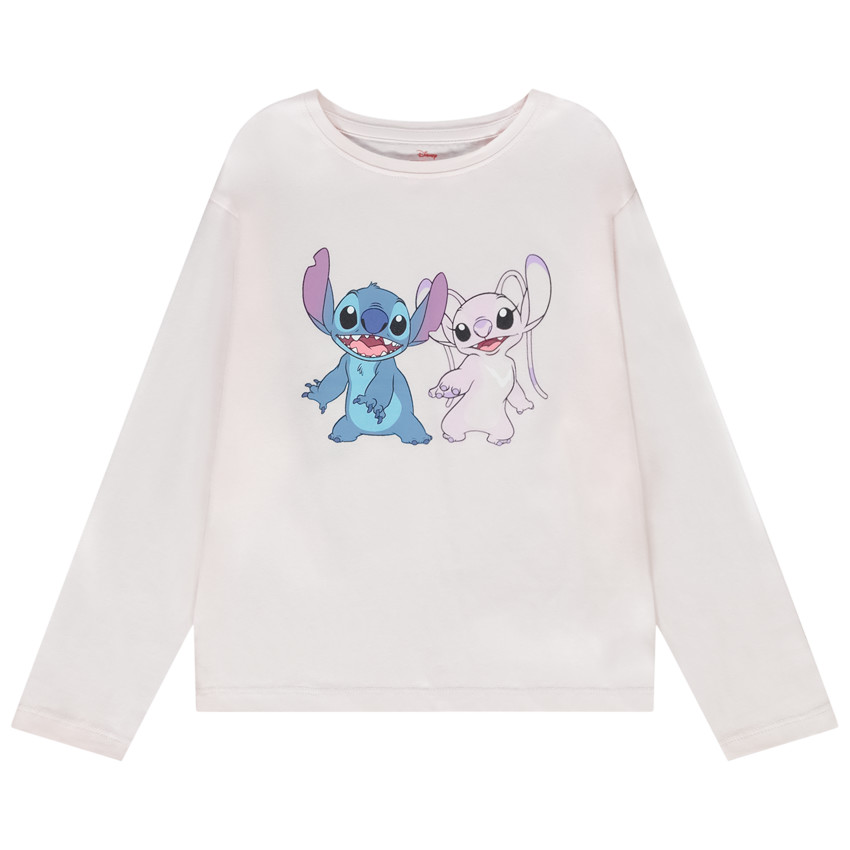 T-shirt manches longues Stitch & Angel Disney pour fille