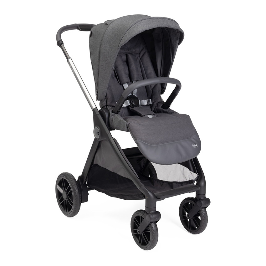 Kinderwagen Trio Bellagio Recline Zwart Satijn 
