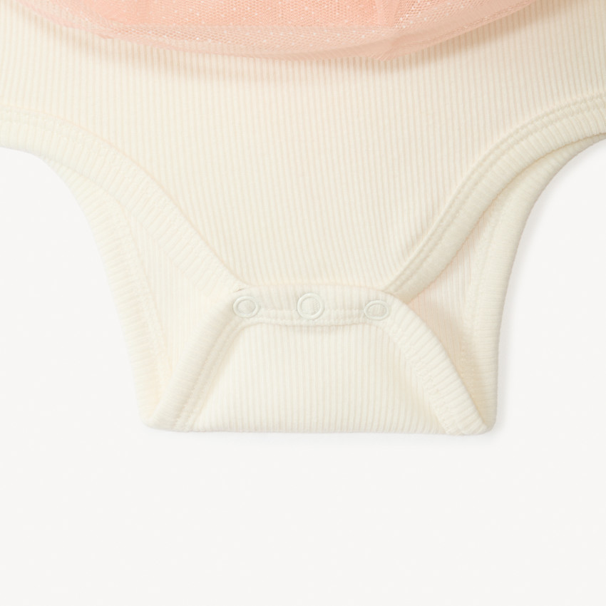 2-in-1 jurk met tutu en hartjesprint voor babymeisjes 