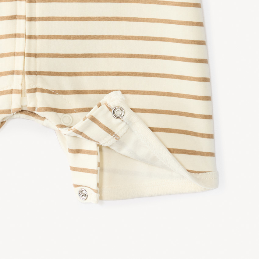Combis short met gestreept berenprint voor babyjongen 