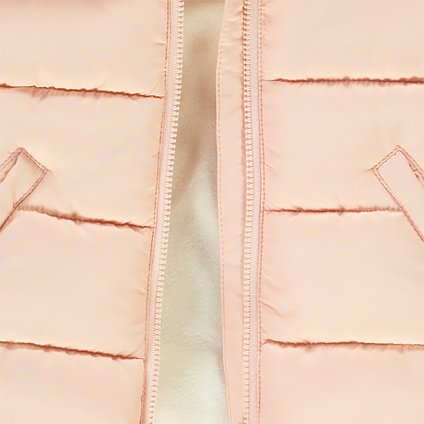 Doudoune unie en polyester avec effet matelassé pour bébé fille 