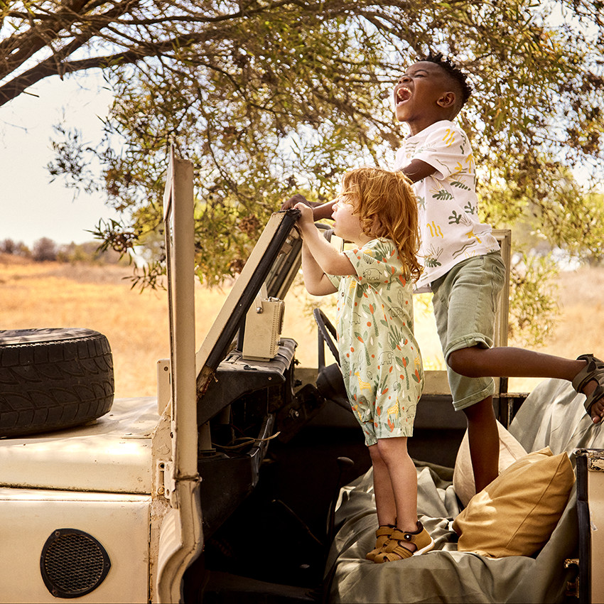 Poloshirt met korte mouwen en fantasieprint voor jongens 