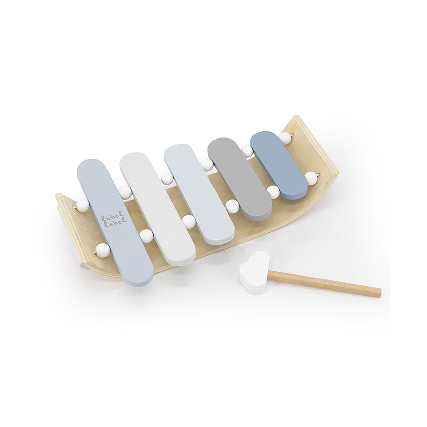 Xylophone en bois bleu 