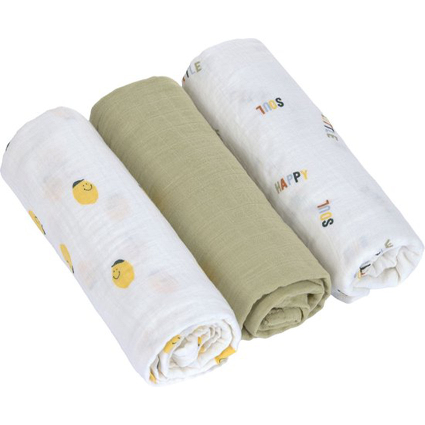 Langes Tétra 85x85cm Happy Fruits Lemon 3pcs 