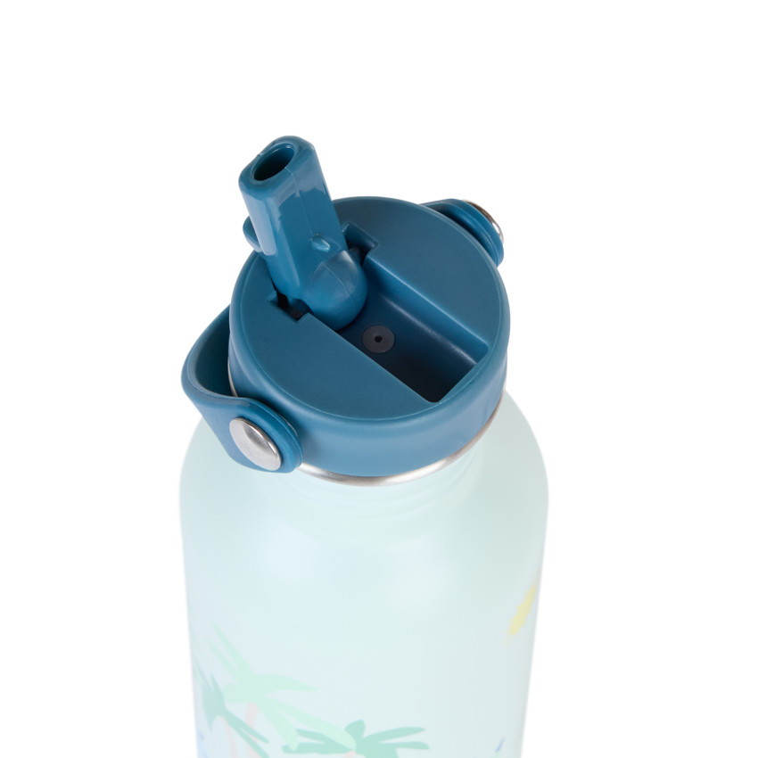 Gourde en inox avec paille Dino Rigolo - 500 ml 