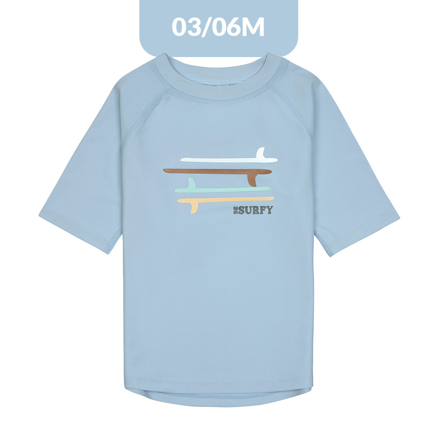 T-shirt Rashguard UV50+ 3-6M Surfboards Sky Blue 