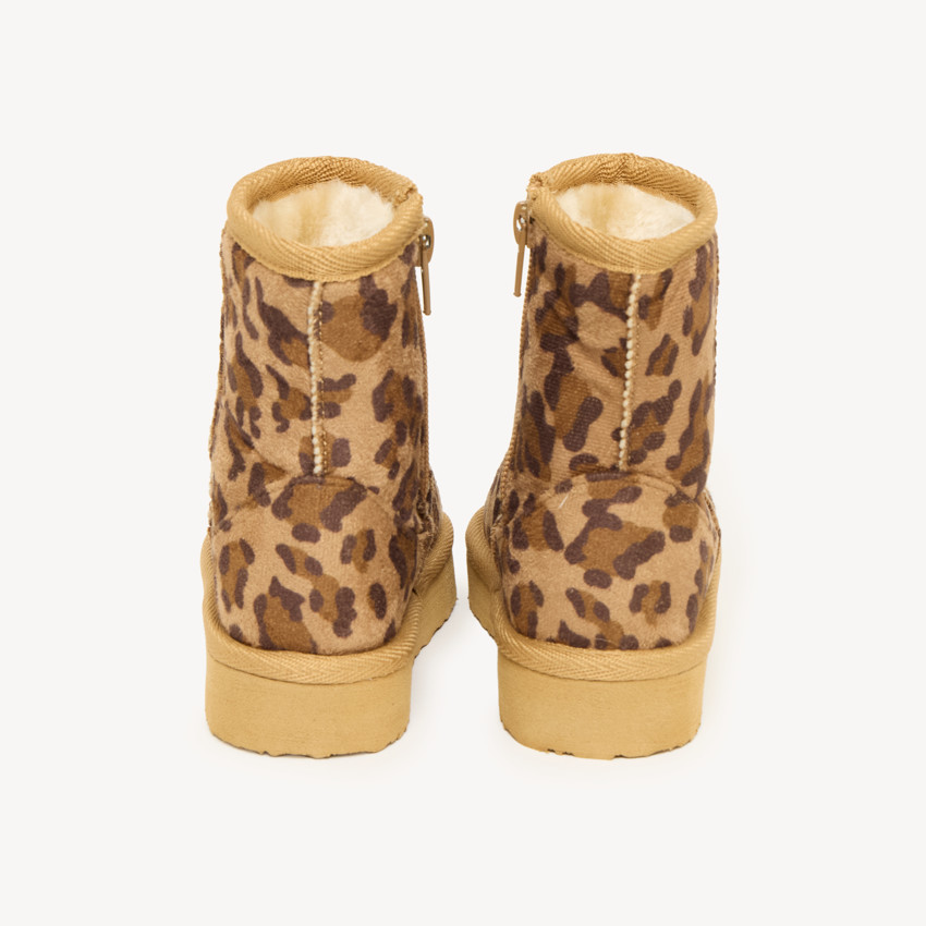 Bottines fourrées voor meisjes met luipaardmotief 