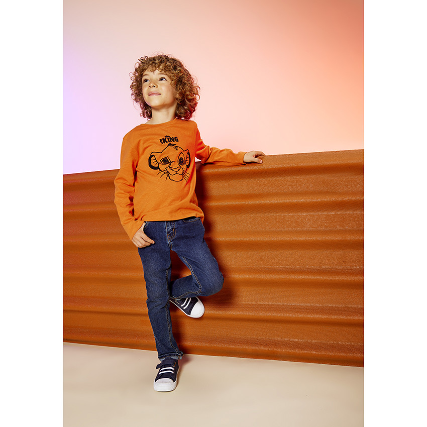 T-shirt manches longues en jersey print Le Roi Lion Disney pour garçon 