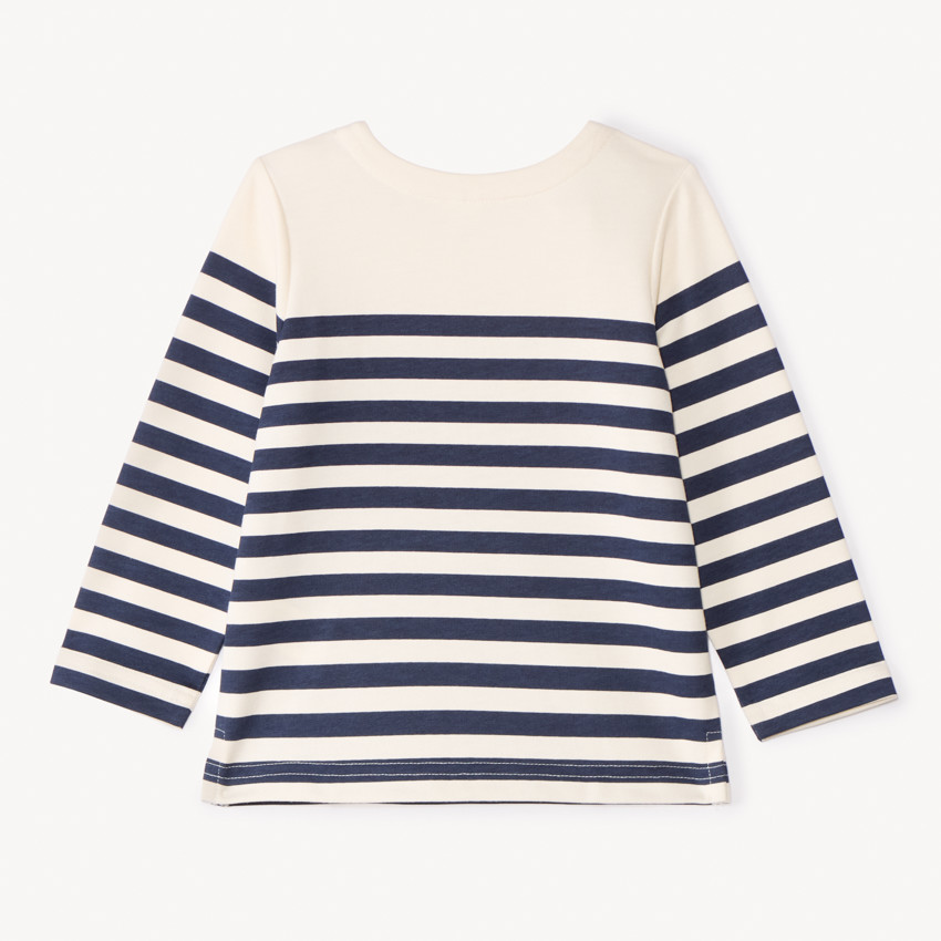 Fleece marinière met lange mouwen voor babyjongen 