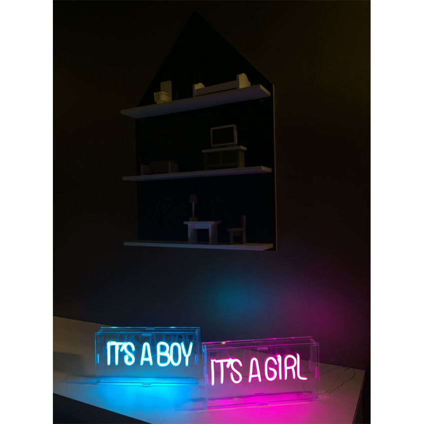 Lampe néon "It's a Girl" - Rose  