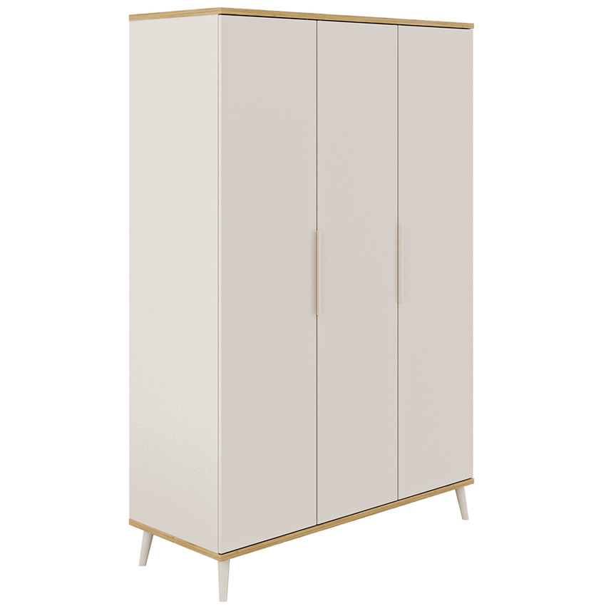 Kast 3-deurs Hazel Kasjmier beige / Eik montana 