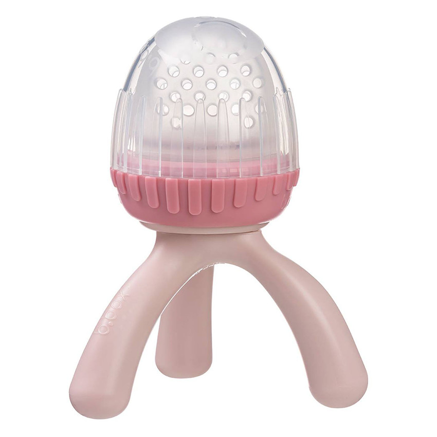Sucette grignoteuse avec embout silicone sur trépied Blush 4M+ 