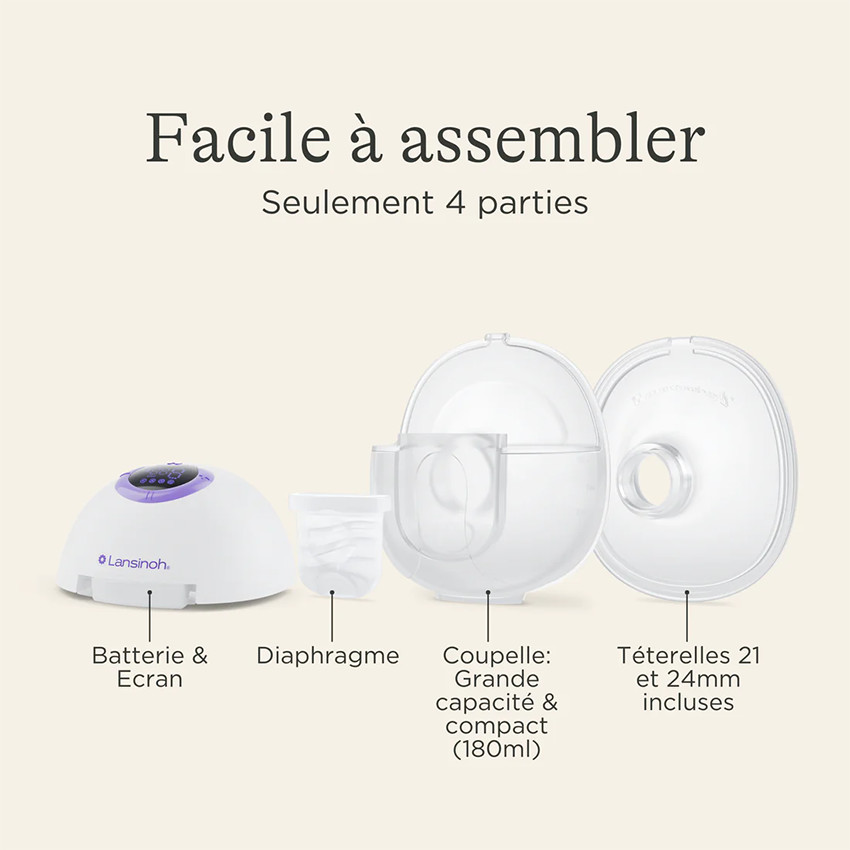 Borstkolf electrisch Handsfree simpel Wit 