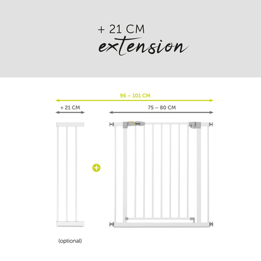 Veiligheidshek zonder boren Stop N Safe 2 Wit 75-80cm 