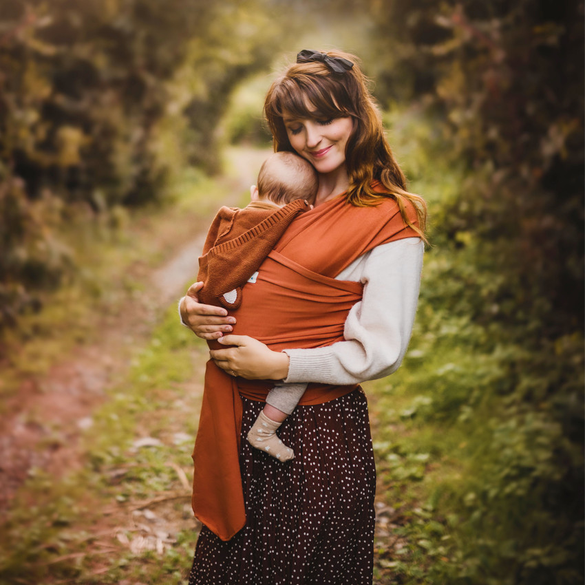 Draagdoek Basic Bio - Vaalrood 