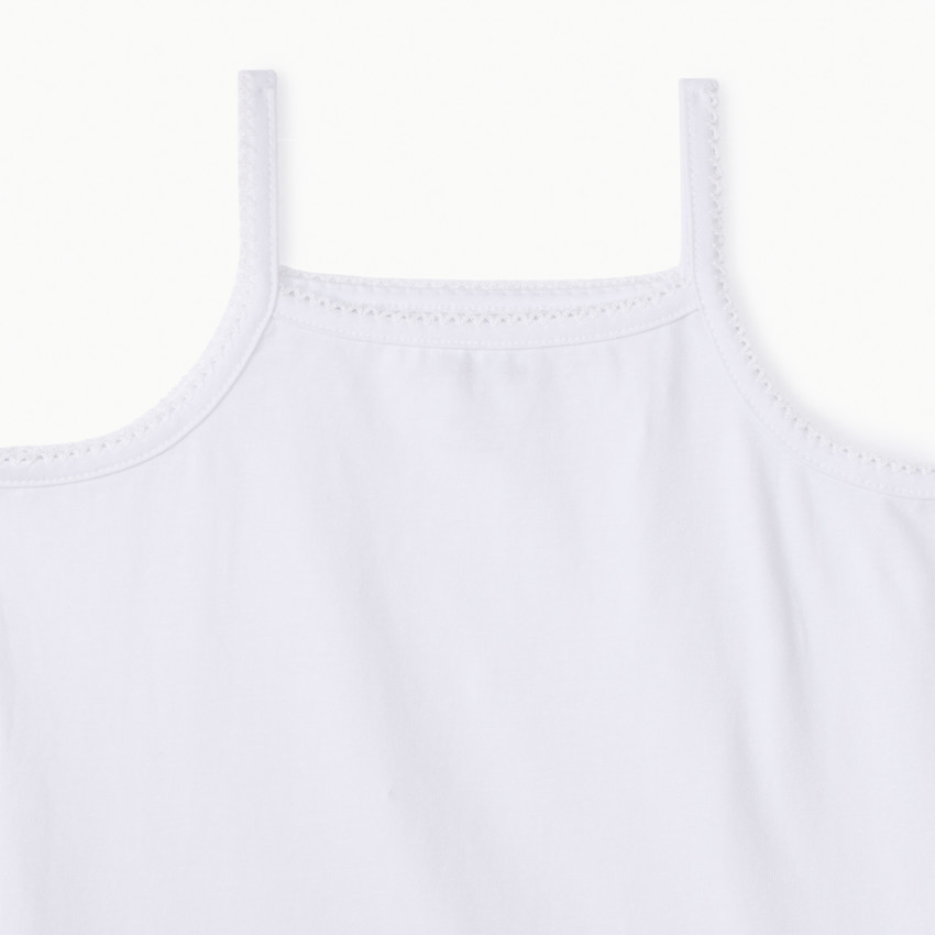 Lot de 5 maillots de corps débardeurs unis pour fille 