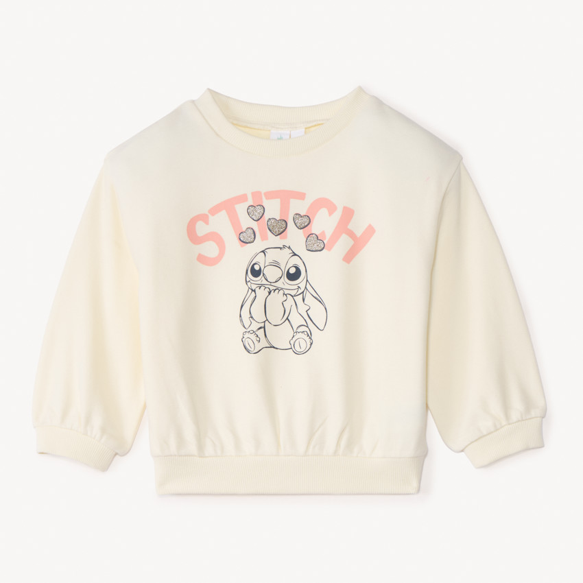 Oversized sweatshirt met Stitch-print van Disney voor meisjesbaby's 