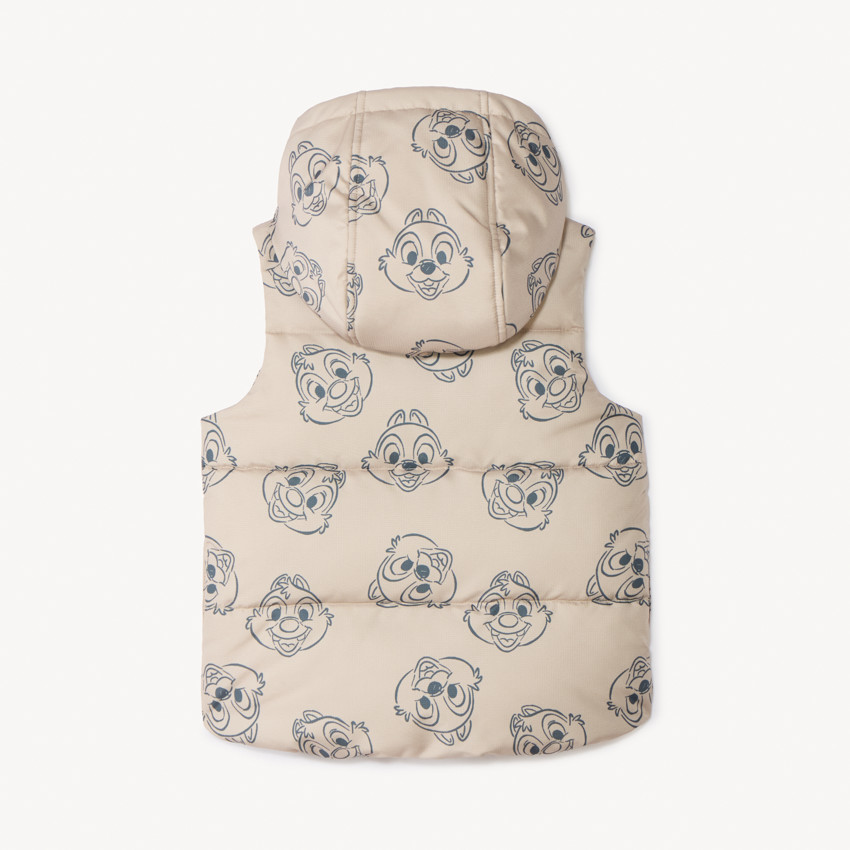 Disney Tic en Tac geprinte mouwloze jas voor babyjongen 