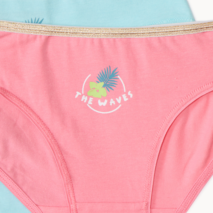 Set van 7 onderbroeken in fantasieprint van jersey voor meisjes 