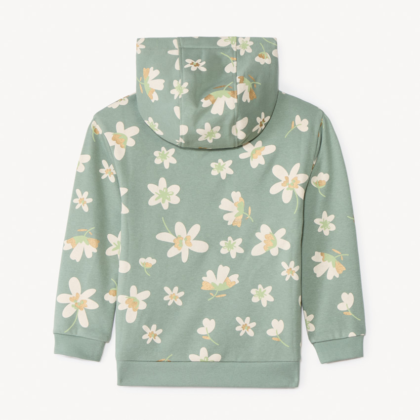 Sweat oversize imprimé à capuche pour fille 