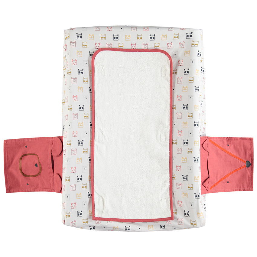 Hoes voor de verschoningsmat in popeline Ethnic animals 