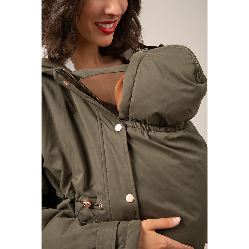 Parka de grossesse évolutive doublée sherpa 