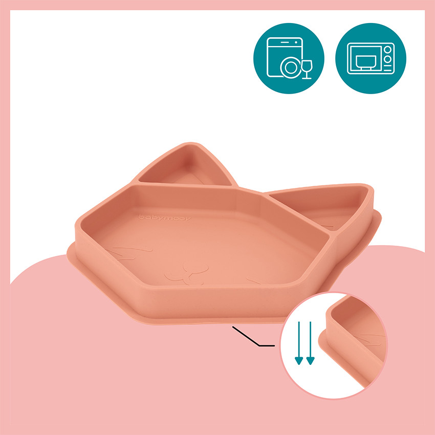 Assiette compartimentée en silicone ISY PLATE - Renard 