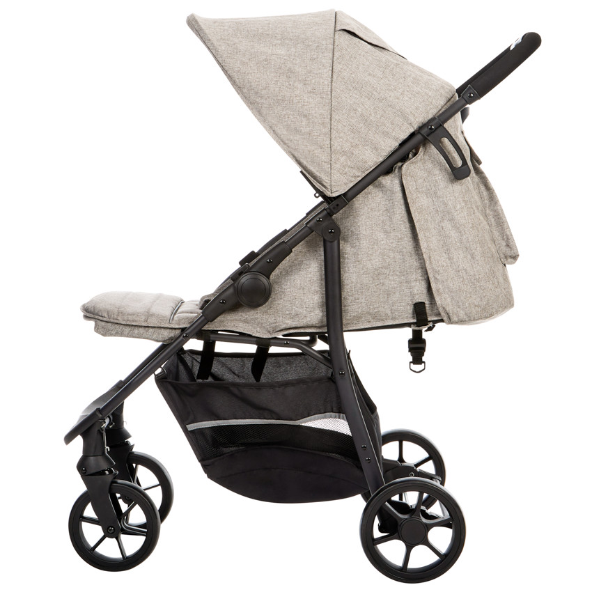 Kinderwagen trio Triade met autostoel en draagmand grijs 