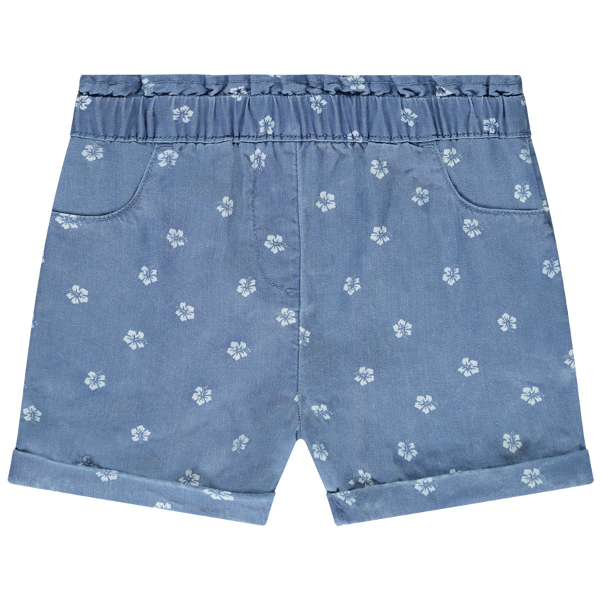 Korte broek met hibiscus bloemen voor meisjes 