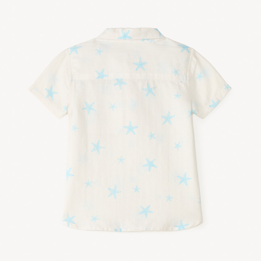 Korte mouwen shirt met zee sterren patroon voor babyjongen 
